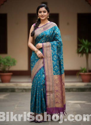 Kashmeri Katan Saree